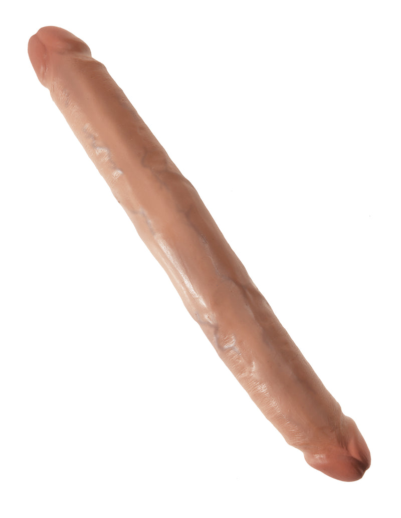 Realistic King Dildo with Suction Cup Base for Ultimate Pleasure - 12" Slim Double Toy for Solo or Partner Play!