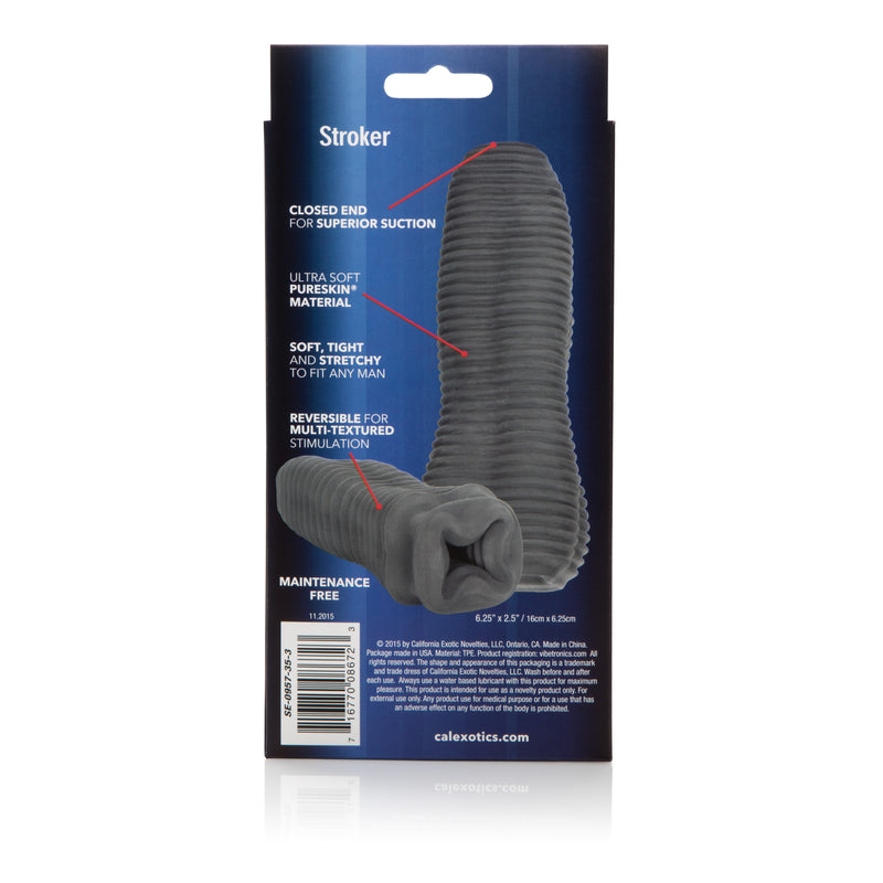 PureSkin Closed End Stroker: Reversible, Tight, and Easy to Clean Masturbation Aid for Men.