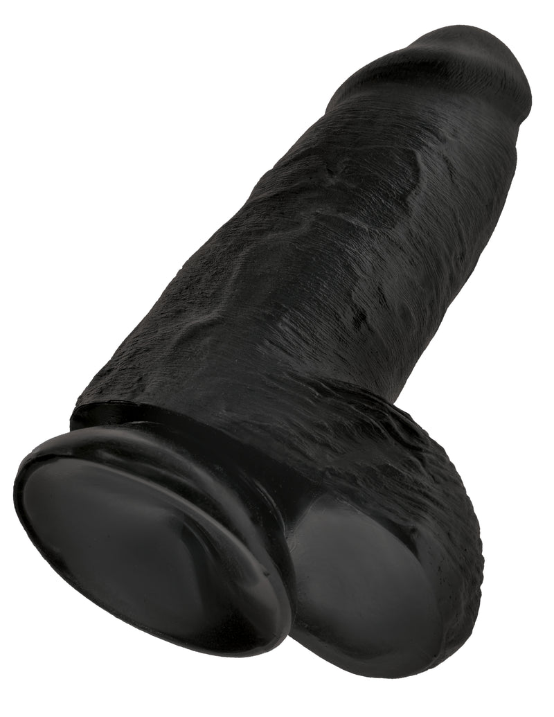 Realistic King Cock Chubby Dildo with Suction Cup Base and Balls - 9 Inches of Pleasure for Ultimate Satisfaction!