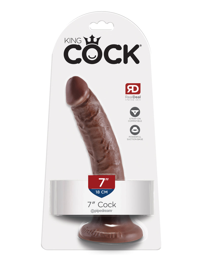 Get Up Close and Personal with the Realistic King Cock Dildo - 7 Inches of Mind-Blowing Pleasure!