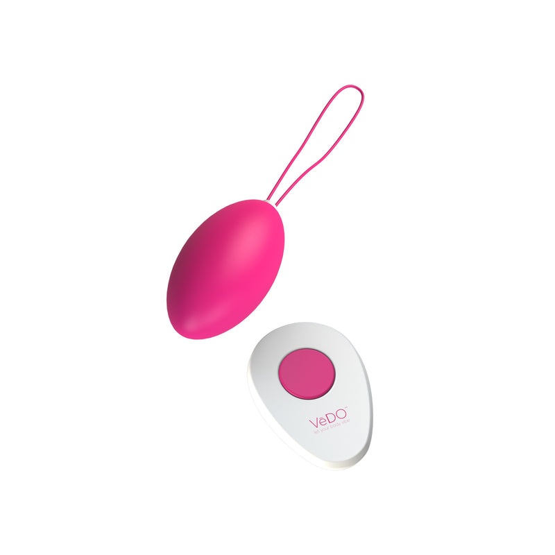Rechargeable Vibrating Egg with 10 Modes for Pelvic Muscle Toning and Discreet Pleasure - Peach