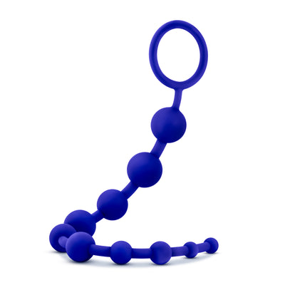 Satin Silicone 10 Graduated Beads for Anal Play Pleasure