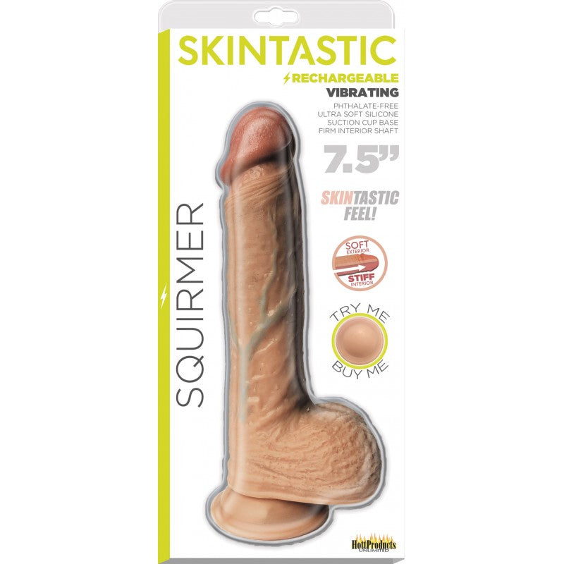 Realistic Skin Feel Dildo with Suction Cup Base and Vibrating Motor for Ultimate Pleasure and Adventure - 7.5 Inch