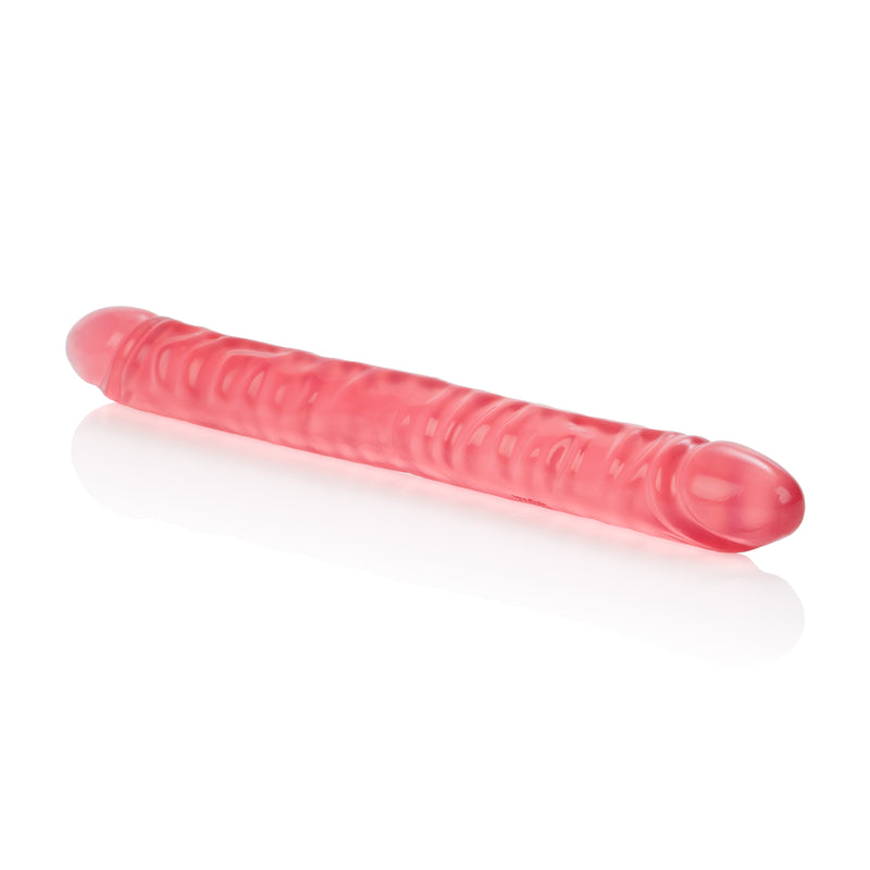 Enhance Your Pleasure with Our Translucent 18 Inch Veined Double Dong - Made in the USA for Unmatched Sensations!