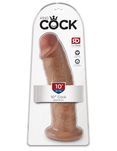 Realistic King-Sized Dildo with Suction Cup Base for Hands-Free Pleasure and Waterproof Design for Bathtime Fun.