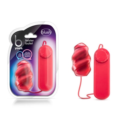 Twist and Shout with the Waterproof B Yours Twister Bullet Vibe - Multi-Speed and Textured for Ultimate Pleasure!
