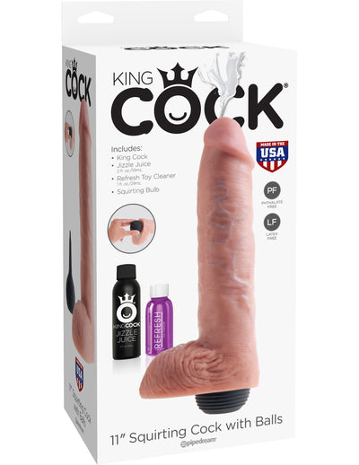 Experience the Ultimate in Cum-Play with the Realistic King Cock Squirter Dildo!