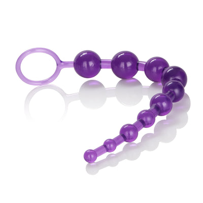 Waterproof Intimate Massager with Graduated Pleasure Beads for Intense Arousal and Comfortable Use.