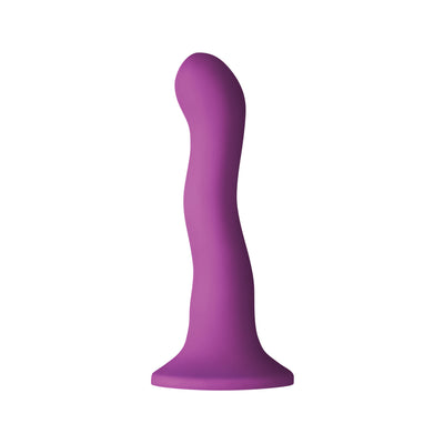 Ride the Waves of Pleasure with the Colours Wave Dildo - Harness Compatible, Suction Cup Base, and Body Safe Silicone!