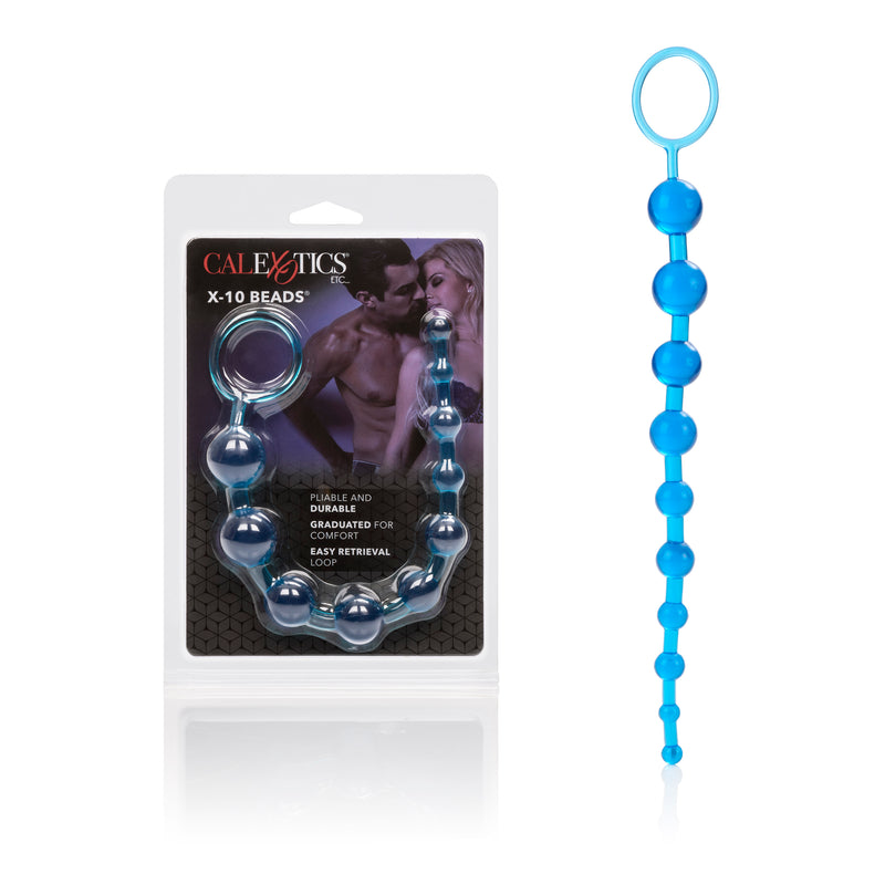 Experience Ultimate Pleasure with X-10 Anal Beads - 10 Graduated Beads for Unforgettable Sensations!