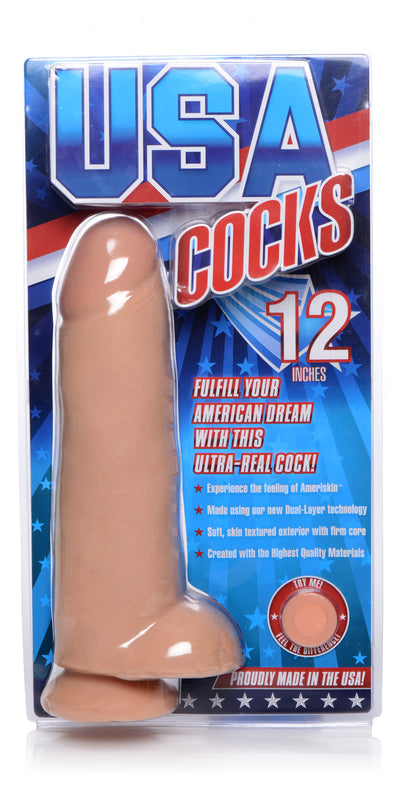Experience Maximum Pleasure with USA Cocks' 12 Inch Ultra Realistic Dildo