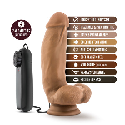 7-Inch Body-Safe Realistic Vibrator with Adjustable Remote Control and Suction Cup Base - Your New Dangerous Lover!