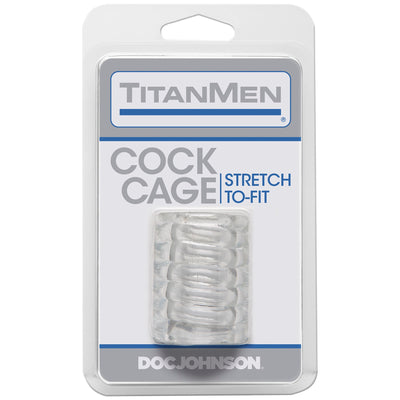 Enhance Your Love Life with the Ribbed TitanMens Cock Cage - Longer Lasting, Added Girth, and Phthalate-Free