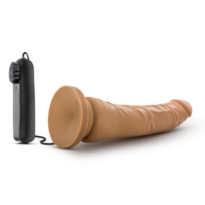 Get Ready for a Wild Ride with the Dr. Skin 8.5 Inch Vibrating Realistic Cock and Suction Cup Base!