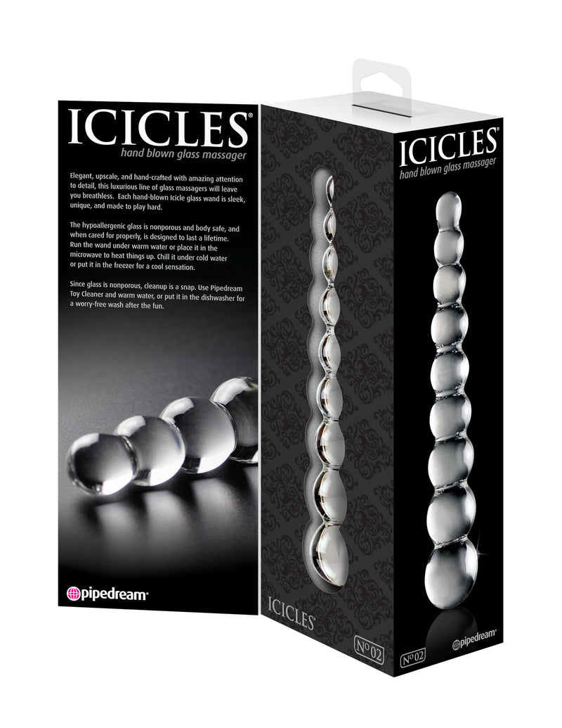 Glass Wand Massager for Luxurious Self-Love and Eco-Friendly Pleasure - Icicles No. 02