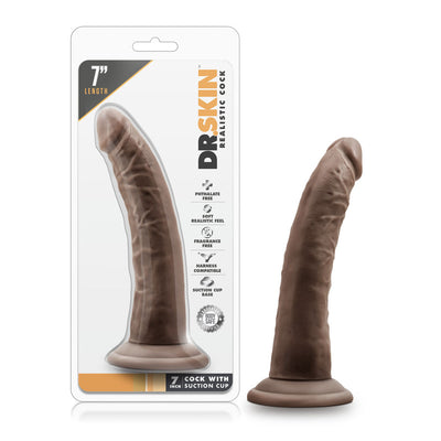 Realistic 7 Inch Dildo with Suction Cup and Harness Compatibility - Safe and Soft PVC Material for Pleasurable Playtime.