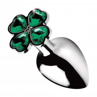 Get Lucky with Heavy Metal Clover Anal Plug - Perfect for Temperature Play and Booty Stimulation!