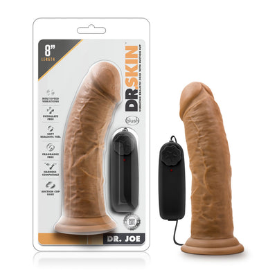 Get Pleasure Prescribed by Dr. Joe: 8 Inch Vibrating Realistic Dildo with Suction Cup and Harness Compatibility
