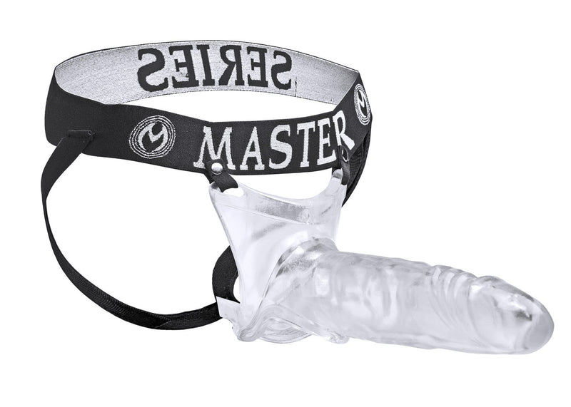 Clear Penis Extender with Elastic Waist and Textured Shaft for Added Length and Girth - Perfect Party Accessory!