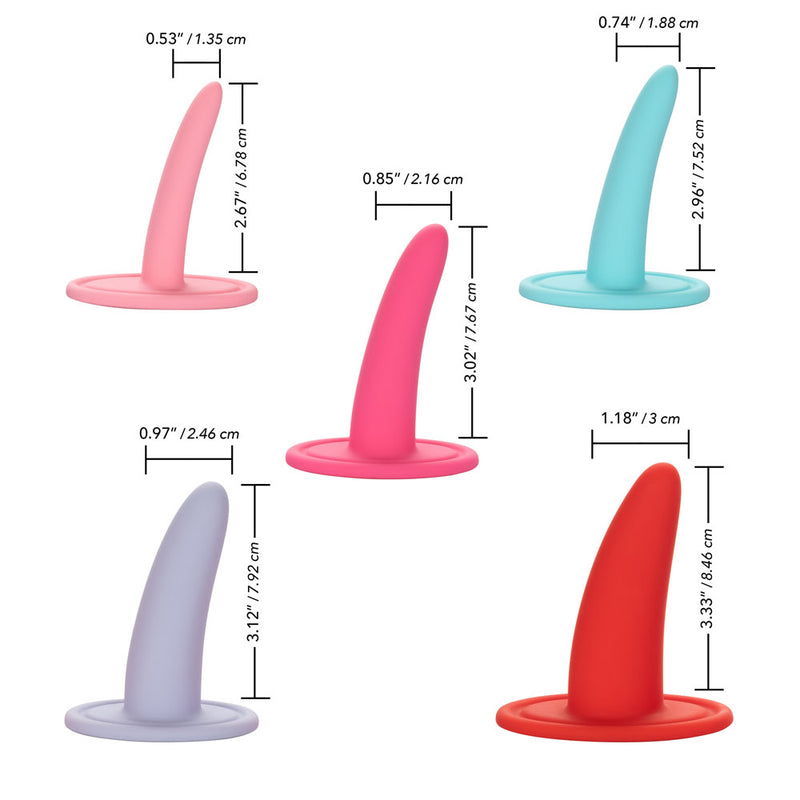 Strengthen and Stimulate with She-Ology Wearable Vaginal Dilator Set - 5-Piece Premium Silicone Set with Mini Bullet