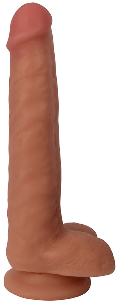 Ultra-Realistic 6.875" Slim Dong with Balls - Handcrafted in the USA, Firm yet Pliable, Suction Cup Base, Harness Compatible, Easy to Clean.