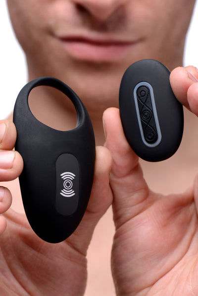 Wireless Remote Control Vibrating Cock Ring - 3 Speeds, 7 Patterns, Premium Silicone, Body-Safe, Perfect for Solo or Couples Play!