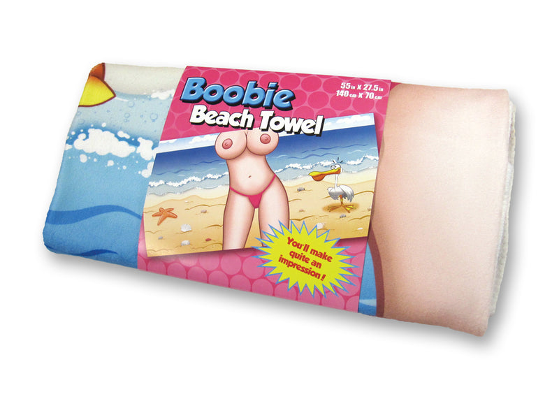 Get Beach-Ready with Our Boobie Towel - Fun and Flirty Design for Maximum Sunbathing Fun!