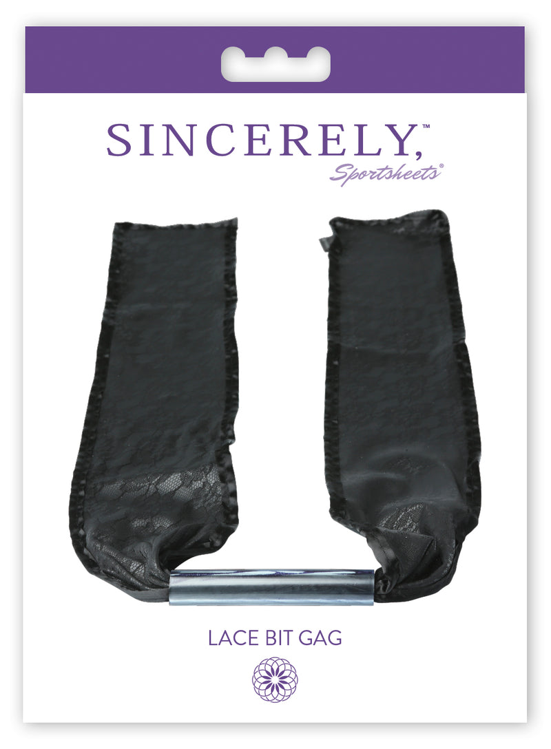 Lace Bit Gag: Sensual and Comfortable with Adjustable Straps for Enhanced Playtime.