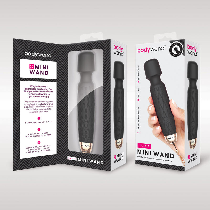 Powerful and Portable: Bodywand Luxe Mini Wand Vibe with 7 Modes of Vibration and USB Rechargeable for Versatile Play.