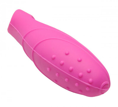 Frisky's Textured Silicone Finger Vibe for Intense G-Spot and Clitoral Stimulation in Sleek Pink Design