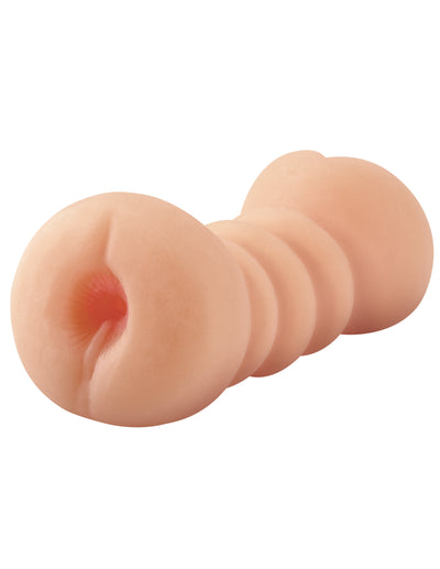 Ultimate Dual Hole Stroker with Fanta Flesh Material, Moist Lotion, and Toy Cleaner for Pure Ecstasy.